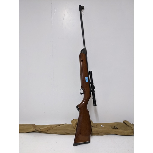 39 - A Webly and Scott ltd, .22 cal Breakfast air rifle serial number 78817, with Kassnar 4 x 20 sight, a... 