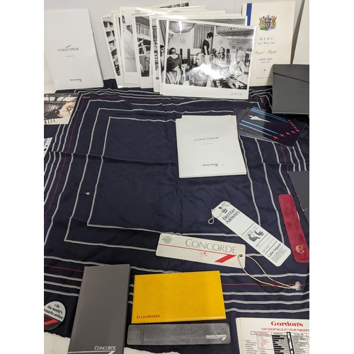 46 - A selection of Concorde and BOAC 1970s and 80s memorabilia to include various BOAC photographs depic... 