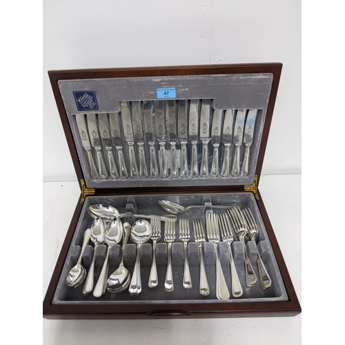 47 - Classics Debenham cased cutlery set, silver plated settings for eight
Location:5.1
If there is no co... 