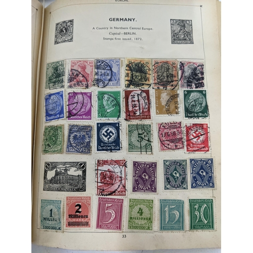 67 - A collection of world stamps and coins, held mainly in three albums, to include GB and Italy stamps ... 