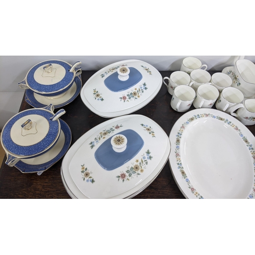 7 - Tea ware to include a Royal Doulton Pastorale part dinner service, a Foley Peacock pottery tea set, ... 