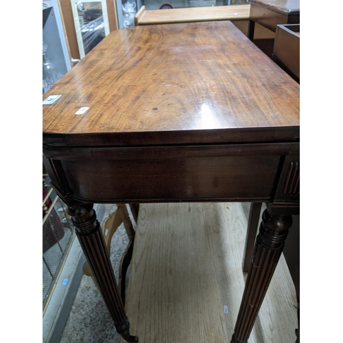 79 - Small furniture to include a Victorian mahogany fold over and swivel topped card table, on turned, t... 