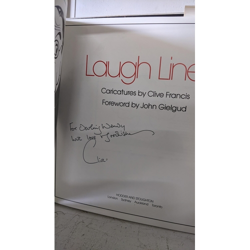 167 - Books: 'Laugh Lines Theatrical Caricatures' by Clive Francis, and Joseph Cotten 'Vanity will get you... 