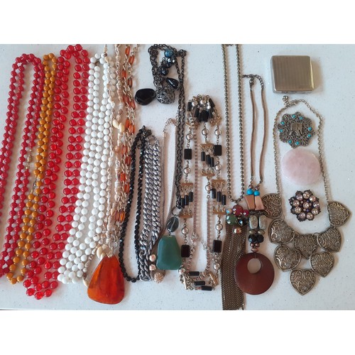 127 - A large quantity of modern and vintage fashion jewellery comprising unused High Street jewellery, mi... 