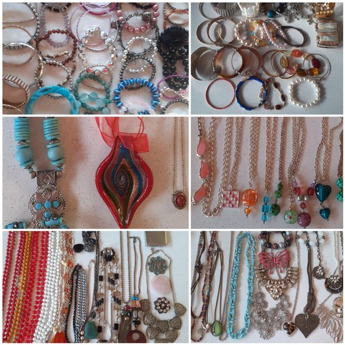 127 - A large quantity of modern and vintage fashion jewellery comprising unused High Street jewellery, mi... 