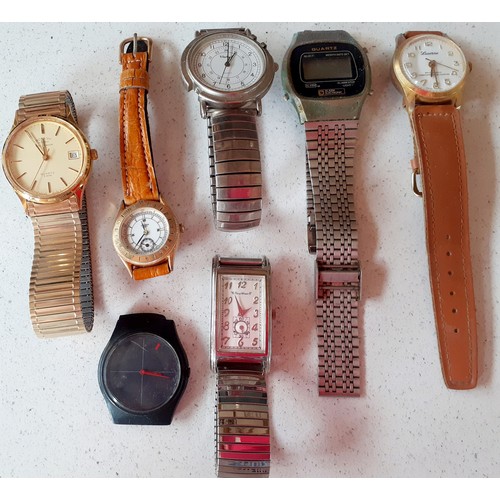 125 - A group of vintage watches to include a ladies Sekonda and a gents gold tone Rotary wristwatch, all ... 