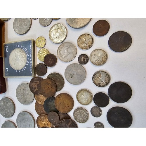 491 - Mixed British Coins - a collection of George I and later coins to include Pennies, Halfpennies, Cart... 