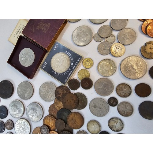 491 - Mixed British Coins - a collection of George I and later coins to include Pennies, Halfpennies, Cart... 