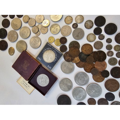 491 - Mixed British Coins - a collection of George I and later coins to include Pennies, Halfpennies, Cart... 