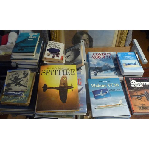 240A - Collection of aviation books covering military and civil aircraft including WW2 spitfire and bombers... 