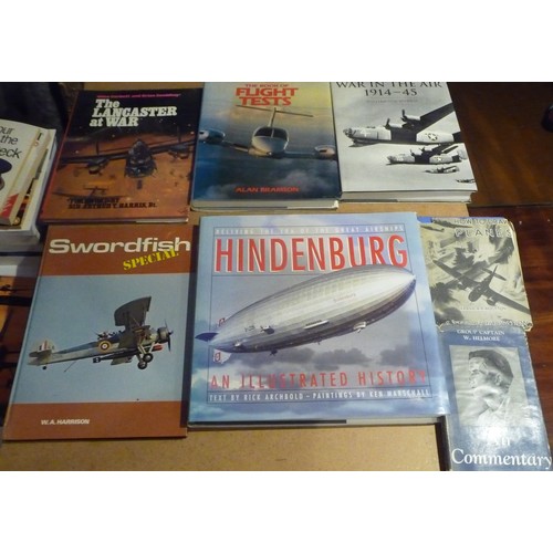 240A - Collection of aviation books covering military and civil aircraft including WW2 spitfire and bombers... 