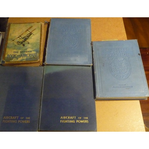 240A - Collection of aviation books covering military and civil aircraft including WW2 spitfire and bombers... 