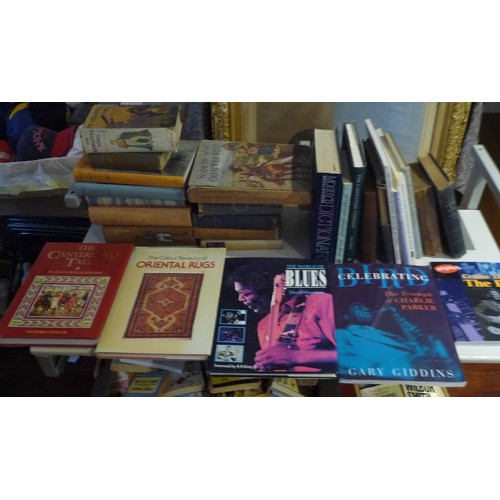 260A - Large group of mixed interest books includes military-Jazz-Motorcycles-James Bond-Topographical Afri... 