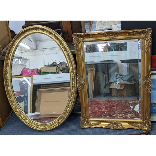 441 - Two gilt moulded ornate reproduction wall hanging mirrors
Location: A1F
If there is no condition rep... 