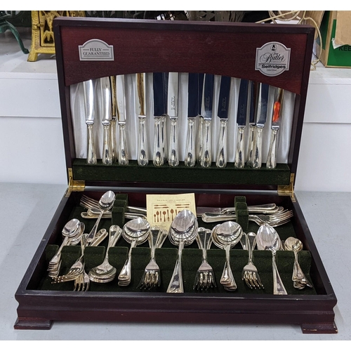 507 - A canteen of George Butler of Sheffield silver plated cutlery, retailed at Selfridges Location: A3F
... 