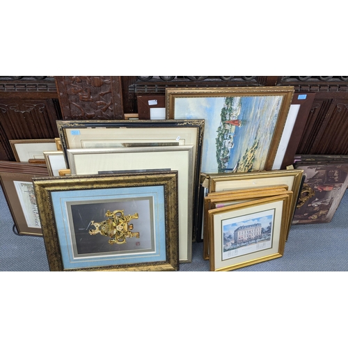 522 - A mixed lot of pictures to include a John Yardley watercolour canal scene and others
Location: ROS
I... 