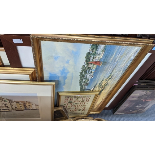 522 - A mixed lot of pictures to include a John Yardley watercolour canal scene and others
Location: ROS
I... 