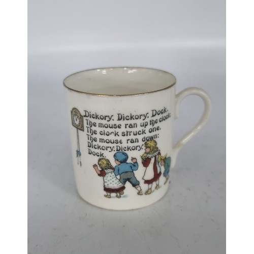 70 - An unused child's tea set Coronaware, with additional china cup featuring nursery rhyme characters, ... 