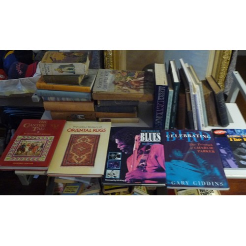 456 - Large group of mixed interest books includes military-Jazz-Motorcycles-James Bond-Topographical Afri... 