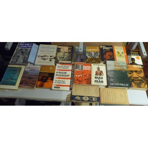 456 - Large group of mixed interest books includes military-Jazz-Motorcycles-James Bond-Topographical Afri... 