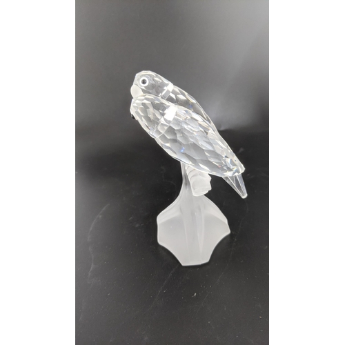 449 - A 1987 collectors piece boxed Swarovski Crystal model of two birds titled Love Birds Location:9.3
If... 