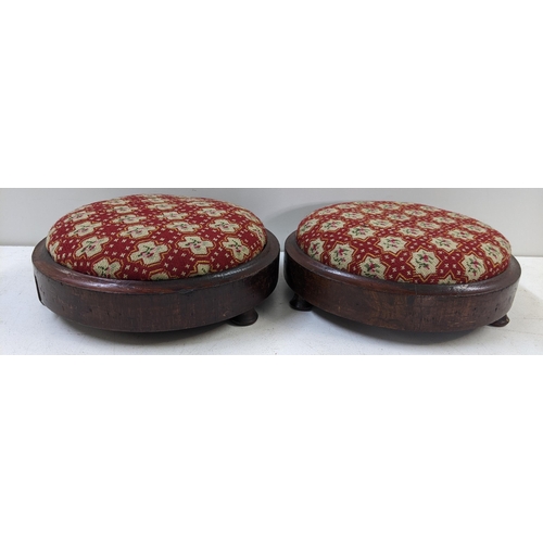 457 - Two 19th century mahogany tapestry topped stools Location:SL
If there is no condition report shown, ... 