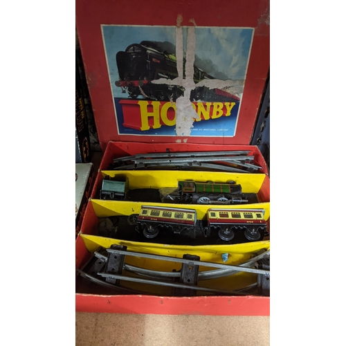 494 - Mixed vintage boxed toys and games to include a clockwork Hornby 00 gauge train set, Knight Rider st... 