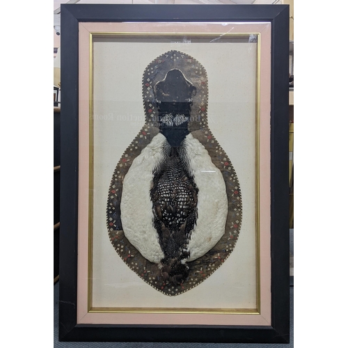 496 - A taxidermy framed Speckled Goose mounted on leather Location:LAB
If there is no condition report sh... 