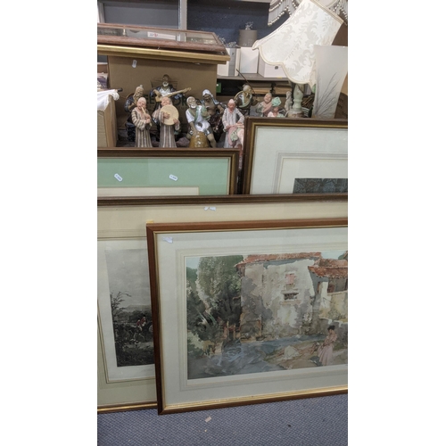 490 - A mixed lot to include various Shiwan figures, Lawn Tennis memorabilia, Motor Racing related books, ... 