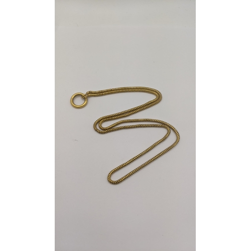 1 - A yellow gold rope style necklace having a large clasp tested as 9ct gold 
Location: CAB 3
If there ... 