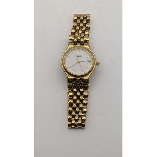 102 - A gold plated Longines flagship quartz ladies wrist watch
Location: CAB 5
If there is no condition r... 