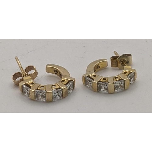 104 - A pair of 9ct gold and paste stone hoop earrings, total weight 3.5g
Location: CAB1
If there is no co... 