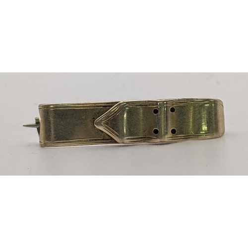 108 - A yellow gold buckle brooch tested as 14ct gold total weight 3.2g
Location: CAB 9
If there is no con... 