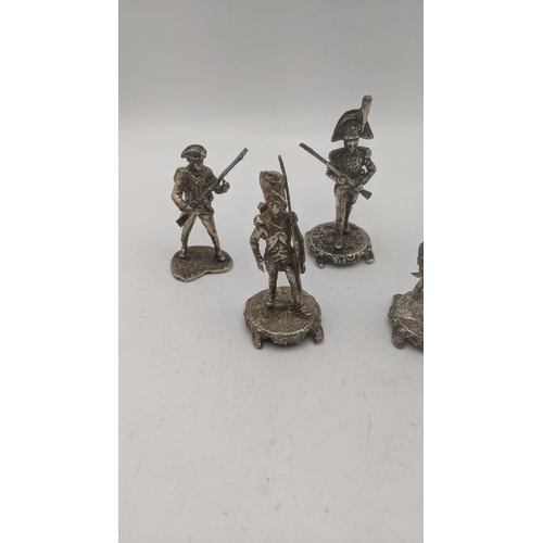 113 - A group of silver soldier figures, approx 8cmH total weight 258.9g
Location: CAB
If there is no cond... 