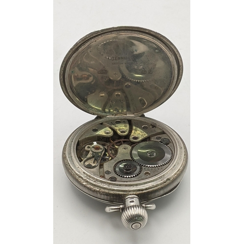 134 - An early 20th century Record silver open faced pocket watch, the movement having a micrometre regula... 