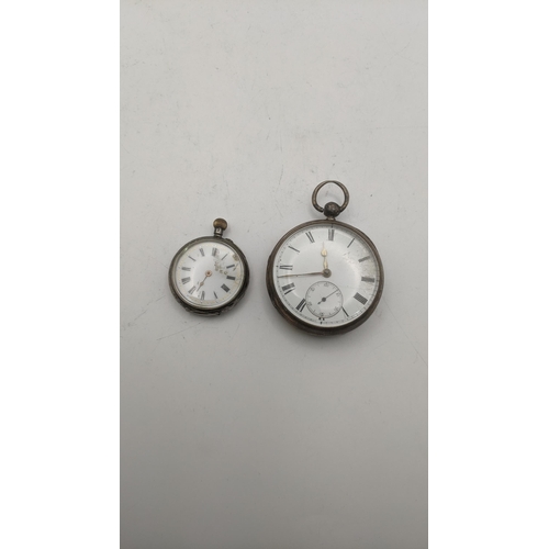 136 - A 19th century silver open faced pocket watch together with an early 20th century 935 silver fob wat... 