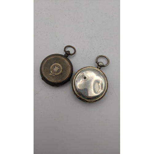 137 - Two late 19th/early 20th century silver open faced pocket watches to include a Kendal & Dent watch
L... 