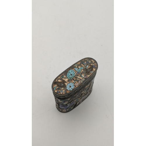 152 - A white metal and Chinese cloisonne opium box
Location: CAB 2
If there is no condition report shown,... 