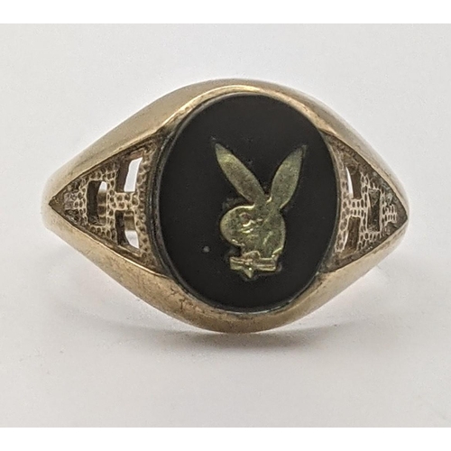 171 - A 9ct gold playboy signet ring 3.3g
Location: RING
If there is no condition report shown, please req... 