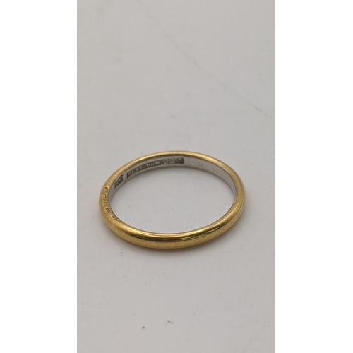 172 - A 22ct and platinum wedding band 2.8g
Location: RING
If there is no condition report shown, please r... 