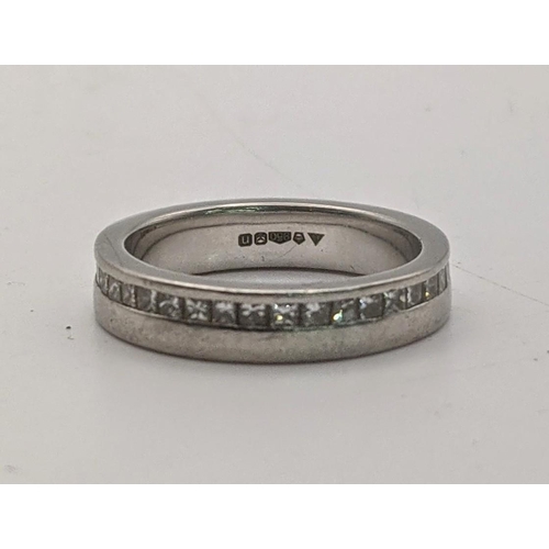 30 - A platinum and diamond eternity ring 7.2g size L½ with Certificate of Authenticity 
Location: CAB 6
... 