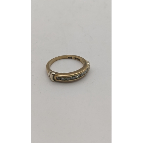 35 - A 9ct gold and 8 stone diamond ring size K 2.6g
Location: CAB 3
If there is no condition report show... 