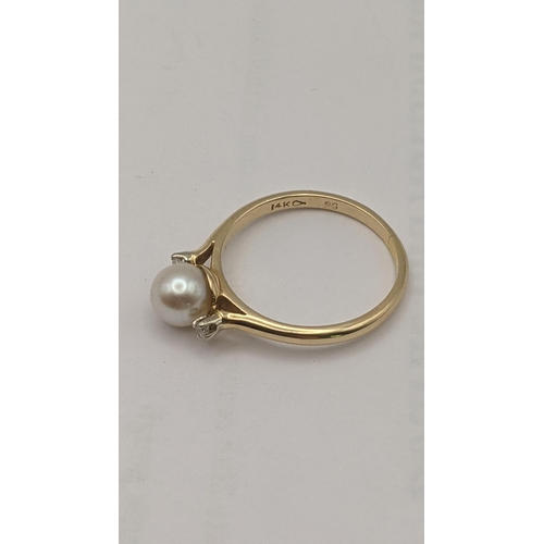 59 - 14K gold pearl and diamond ring size N½ 2.4g
Location: CAB 3
If there no condition report shown, ple... 