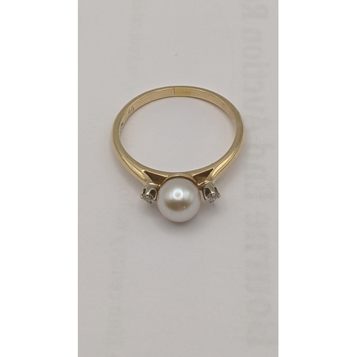 59 - 14K gold pearl and diamond ring size N½ 2.4g
Location: CAB 3
If there no condition report shown, ple... 