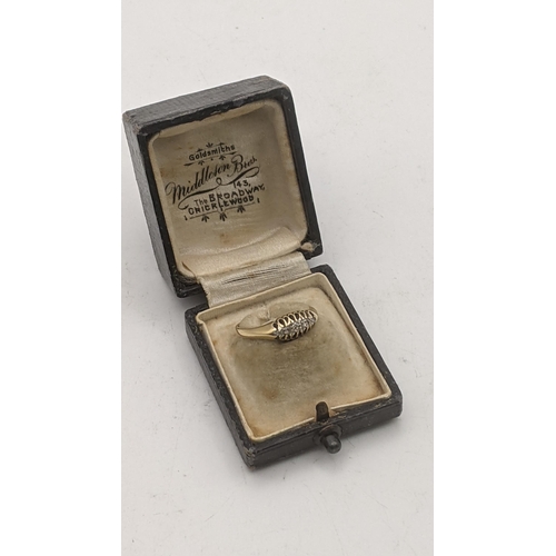 68 - a 9ct gold and diamond Victorian ladies ring in a fitted box size M½ 2.6g
Location: CAB 5
If there i... 