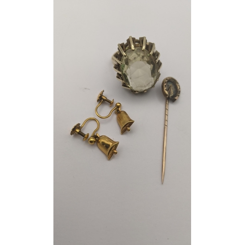 9 - Mixed gold jewellery to include a 8ct gold and lemon quartz oval cut fasted ring 8.2g, together with... 