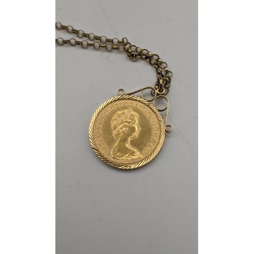 43 - A half sovereign in a 9ct gold mount and chain
Location: Cab 4
If there is no condition report shown... 