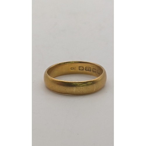 98 - A 22ct gold wedding band 6.3g

Location: RING
If there is no condition report shown, please request