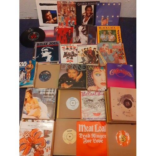 152 - A quantity of 1970's and 80's 45rpm singles to include Meat Loaf, Queen, Madness, Rod Stewart and Bi... 