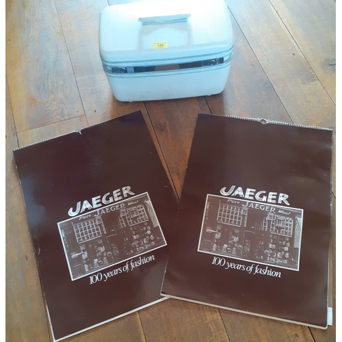 447 - Two large multiple signed 1984 Jaeger Centenary Calendars with pictures referring to fashion styles ... 